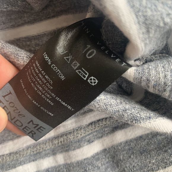 Mint Velvet Bretton Striped Sailor Nautical Top Size 10 Blue White - Picture 5 of 8